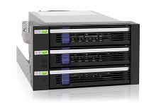 Advantech 96RACK-5ST-CRB ICY Dock 3 x 3.5" SATA HDD in 2 x 5.25" Drive Bay Black
