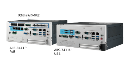 Advantech AIIS-3411 Compact Vision System supports 10th Gen Intel® Core™ i CPU, 4-CH Lighting control and Isolated DIO, 4-CH Camera Interface for GigE PoE or USB 3.0