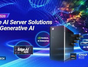 Advantech AIR-520 (Generative AI Ready) AIR-520 Edge AI HPC integrates the SQ ai100 AI SSDs, NVIDIA RTX GPU cards, Edge AI SDK, and NVAIE to realize a off-the-shelf Gen AI solution