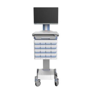 Advantech AMiS-850C Compact Medication Cart AMiS-850C with medication dispensing cabinet is for mobile distribution and point-of-care applications.
