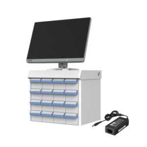 Advantech AMiS-850T Compact Automated Dispensing Cabinet Designed with 4 tiers and capacity for 16 lockable medicaiton bins, AMiS-850T allows medications to be stored and distributed near the point of care.