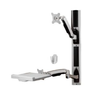 Advantech ARES-5112D ARES-5112D is a rail wall-mounted workstation with keyboard tray that is compatible with 75 x 75mm or 100 x 100mm VESA patterns.