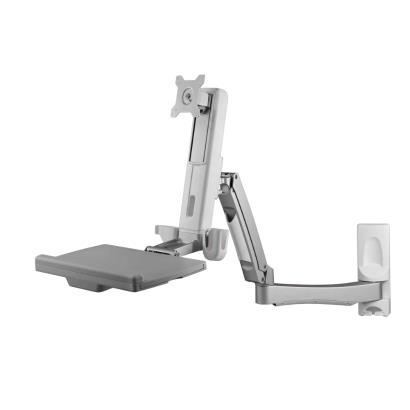 Advantech ARES-5221C ARES-5221C is a wall-mounted workstation with keyboard tray that is compatible with 75 x 75mm or 100 x 100mm VESA patterns and screens up to 27".