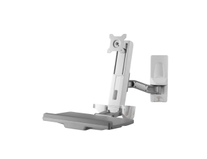 Advantech ARES-5221O ARES-5221O is a wall-mounted workstation with single arm and keyboard tray that is compatible with 75 x 75mm or 100 x 100mm VESA patterns.