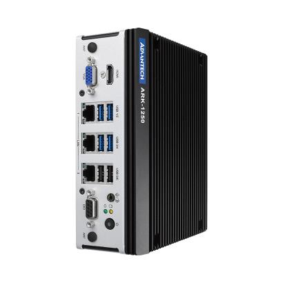 Advantech ARK-1250L Intel® 11th gen Core™ i processor with Triple LAN/ Quadruple COM Din-Rail Fanless Box PC