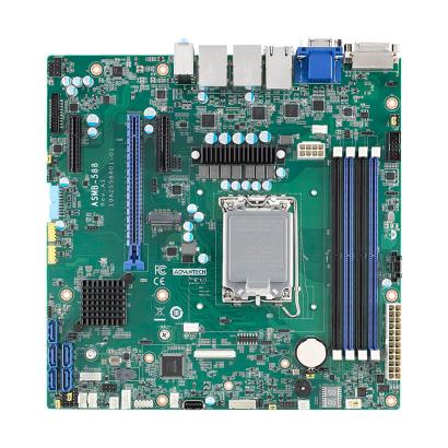 Advantech ASMB-588 LGA 1700 Intel® 14th/13th/ 12th Gen. Core™ MicroATX Server Board with 4 x DDR5, 3 x PCIe (1 x Gen 5, 2 x Gen 4), 6 x USB 3.2, 5 x SATA3, Quad/Dual LAN