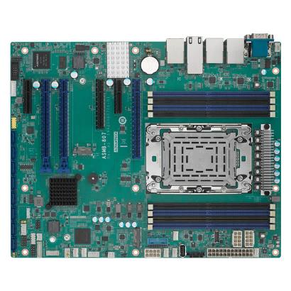 Advantech ASMB-807 LGA4677 Intel® Xeon® W ATX server board with 8-channel DDR5, PCIe Gen5, dual 10GbE, and IPMI for professional workstations and servers.