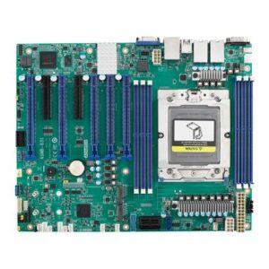 Advantech ASMB-831 AMD EPYC™ 9004/9005 ATX server board with DDR5, PCIe Gen5, and dual 10GbE, supporting four double-deck cards for AI and HPC.