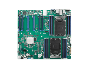 Advantech ASMB-977S Dual LGA4677 Intel® 5th/4th Gen Xeon® Scalable server board with 16x DDR5, 6x PCIe x16, and dual 10GbE for high-performance computing and AI.