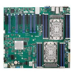 Advantech ASMB-977 Dual LGA4677 Intel® 5th/4th Gen Xeon® Scalable server board with 16x DDR5, 5x PCIe x16, and dual 10GbE for data analytics and cloud computing.