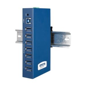 Advantech BB-USH207-B ULI-417H - 7-port industrial USB 3.2 SuperSpeed 5Gbps hub with metal case. ESD Level 4 Protection.