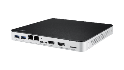 Advantech DS-011 DS-011, an Edge-AI Box with 2 UHD HDMI ports, is designed for AI applications, making it ideal for interactive AI displays.