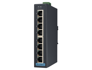 Advantech EKI-2528I-LA 8FE Slim-type Unmanaged Industrial Ethernet Switch with Low VAC Power Input, -40~75℃