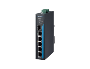 Advantech EKI-2706E-1GFPI 4FE PoE + 1G + 1G SFP, Yönetilmeyen Ethernet Anahtarı, IEEE802.3af / at, 48V ~ 53VDC, -40 ~ 75 ℃