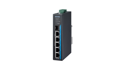 Advantech EKI-2706E-1GFPI 4FE PoE + 1G + 1G SFP, Yönetilmeyen Ethernet Anahtarı, IEEE802.3af / at, 48V ~ 53VDC, -40 ~ 75 ℃