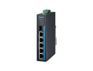 Advantech EKI-2706G-1GFPI 4GE PoE + 1G + 1G SFP, Yönetilmeyen Ethernet Anahtarı, IEEE802.3af / at, 24 ~ 48VDC (BE sürümü), 48V ~ 53VDC (AE Sürümü), -40 ~ 75 ℃