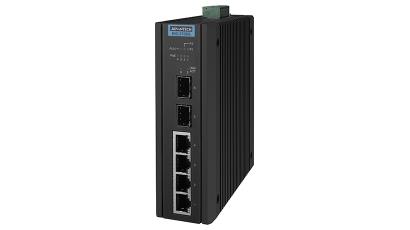 Advantech EKI-2706G-2FPI 4GE + 2G SFP Port Gigabit Unmanaged Industrial PoE Ethernet Switch