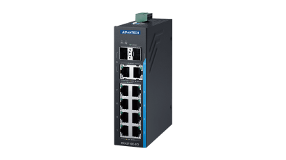 Advantech EKI-2710E-2CI 8FE + 2GE Combo Port Unmanaged Switch