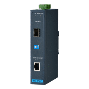 Advantech EKI-2741F 10/100 / 1000T (X) - SFP Gigabit Endüstriyel Ortam Dönüştürücü