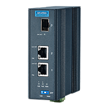 Advantech EKI-2742FPI 2GE PoE, SFP Enjektör, IEEE802.3af / at, 48VDC, -40 ~ 75 ℃