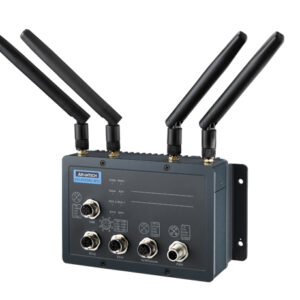 Advantech EKI-6333AC-M12 EKI-6333AC-M12, AP / Bridge / Client modlarını destekleyen demiryolu uygulamaları için tasarlanmıştır ve çift 2.4 / 5GHz kablosuz modüle sahiptir.