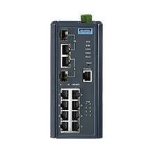 Advantech EKI-7710E-2CP 8FE PoE ve 2G Kombo Yönetimli Ethernet Anahtarı, IEEE802.3af / at, 24 ~ 48VDC