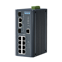 Advantech EKI-7710G-2CPI 8GE PoE ve 2G Kombo Yönetimli Ethernet Anahtarı, IEEE802.3af / at, 24 ~ 48VDC, -40 ~ 75 ℃