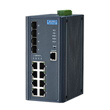Advantech EKI-7712E-4FI 8FE + 4G SFP Yönetilen Ethernet Anahtarı, -40 ~ 75 ℃