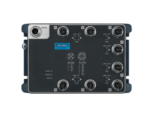 Advantech EKI-9508G-PW EN 50155 M12 8GE PoE Unmanaged Switch, 24~110VDC