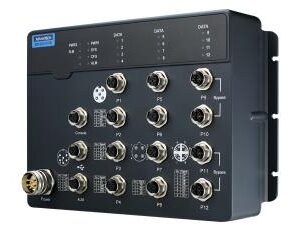 Advantech EKI-9512E-4GETB ETB Router with 8 x Fast Ethernet + 4 x Giga Ethernet enables bypass function and dual wide voltage power input