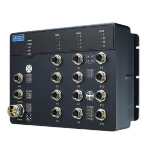 Advantech EKI-9512E-4GRX Layer 3 managed Ethernet Switch with 8 x Fast Ethernet and 4 x Giga Ethernet ports