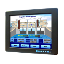 Advantech FPM-3121G Dirençli Dokunmatik Ekranlı, Doğrudan VGA, DVI ve Geniş Çalışma Sıcaklığına sahip 12,1 "SVGA Endüstriyel Monitör