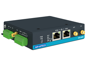 Advantech ICR-2452G ICR-2400, EMEA, RedCap, 2× Ethernet , 1× RS232, 1× RS485, GNSS, Metal, Without Accessories
