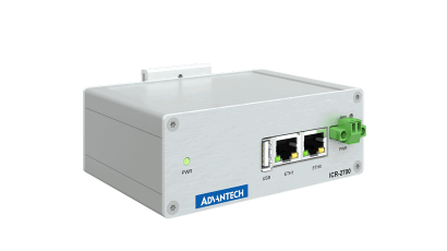 Advantech ICR-2701A02 ICR-2700, EMEA, 2× ETH, USB, Metal, UK Power Supply