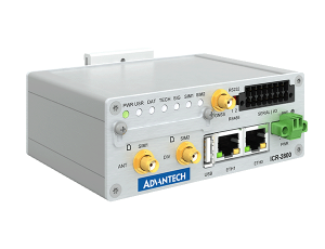Advantech ICR-2834G-S1 ICR-2800-S1, EMEA, 2× Ethernet, 2× RS232/RS485, USB, GPS, Metal, Without Accessories