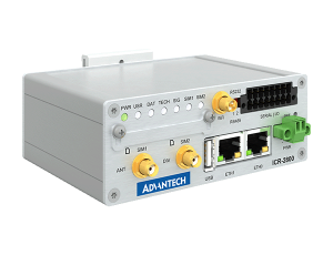 Advantech ICR-2834WA01-S1 ICR-2800-S1, EMEA, 2× Ethernet, 2× RS232/RS485, USB, Wi-Fi, Metal, EU ACC