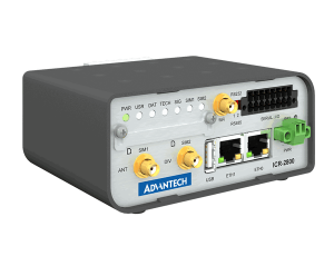 Advantech ICR-2834WPA01 ICR-2800, EMEA, 2x Ethernet, 2× RS232/RS485, USB, Wi-Fi, Plastic, EU ACC