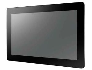 Advantech IDP31-156W % 100 düz önlü dokunmatik 15,6" endüstriyel sınıf monitör. Tamamen çağdaş bir görünüm için ultra ince profil, hafif pürüzsüz yuvarlak koniler ve sağlamlaştırılmış ön cam