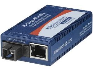 Advantech IMC-370I-SSR Mini Hardened Media Converter, 1000Mbps, Single-Strand 1550XMT, LFPT, 10km, SC