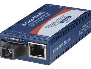 Advantech IMC-370I-SST Mini Hardened Media Converter, 1000Mbps, Single-Strand 1310XMT, LFPT, 10km, SC