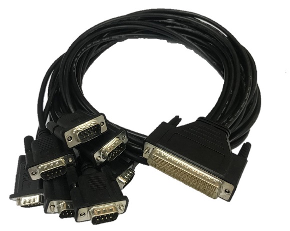 Advantech OPT8J 1m Erkek DB-78 ila 8x Erkek DB-9 Kablo