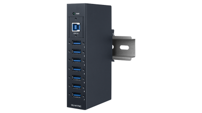 Advantech ULI-417HC 7-port industrial USB 3.2 SuperSpeed 5Gbps Isolated hub. ESD Level 4 Protection