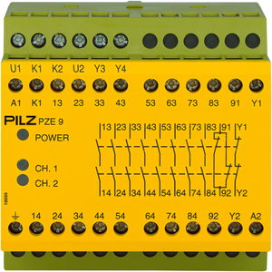 Pilz 774143 PZE 9 110-120VAC 8n/o 1n/c