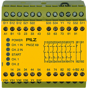 Pilz 774605 PNOZ X9 100-120VAC 24VDC 7n/o 2n/c 2so