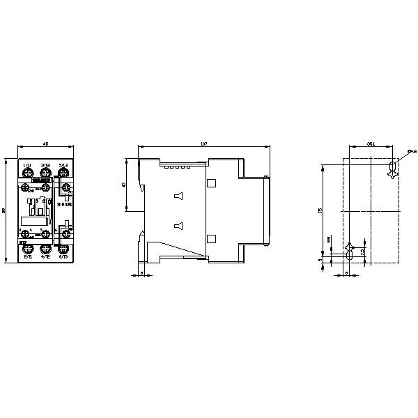 3RT2026-1BB40 SIRIUS KONTAKTÖR 11KW 25A 1NO+1NC 24V DC S0 - Görsel 3