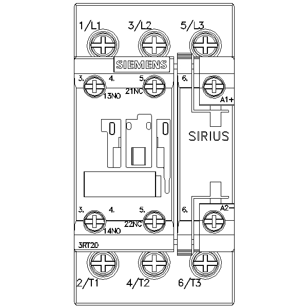 3RT2026-1BB40 SIRIUS KONTAKTÖR 11KW 25A 1NO+1NC 24V DC S0 - Görsel 2