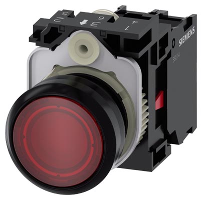 3SU1102-0AB20-1CA0 SIRIUS ACT PLASTIK KIRMIZI KOMPLE IŞIKLI YAY DÖNÜŞLÜ BUTONLAR 24 AC/DC 1NC