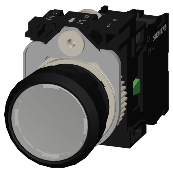 3SU1102-0AB60-1BA0 SIRIUS ACT PLASTIK BEYAZ KOMPLE IŞIKLI YAY DÖNÜŞLÜ BUTONLAR 24 AC/DC 1NO - Görsel 3