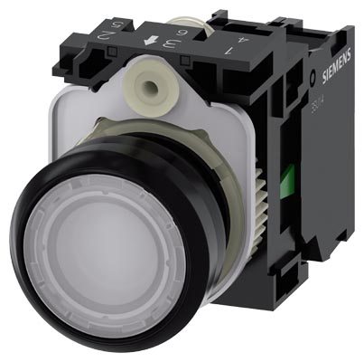 3SU1102-0AB60-1BA0 SIRIUS ACT PLASTIK BEYAZ KOMPLE IŞIKLI YAY DÖNÜŞLÜ BUTONLAR 24 AC/DC 1NO