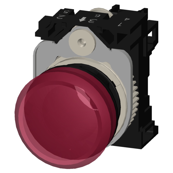 3SU1102-6AA20-1AA0 SIRIUS ACT PLASTIK KOMPLE SINYAL LAMBALAR KIRMIZI 24 AC/DC - Görsel 3